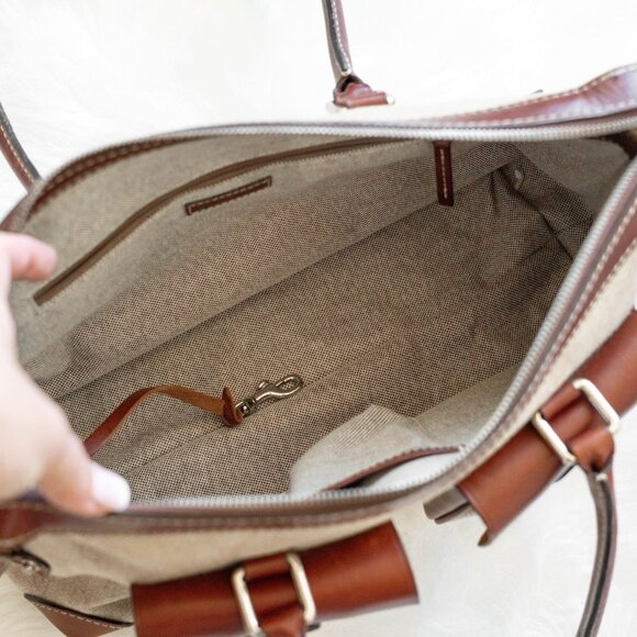 Dooney & Bourke Anniversary Signature Double Pocket Satchel Handbag - Picture 10 of 16